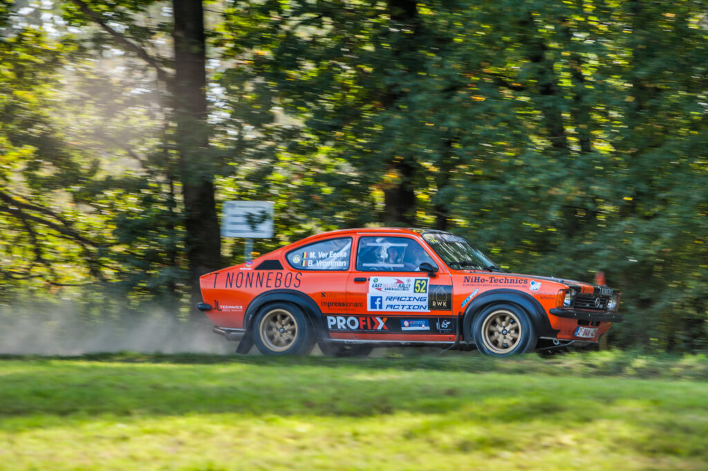 , Ver Eecke, Vromman, Opel Kadett GT E, HRC, East Belgian Rally, Shot by Sam Tickell